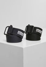 Industrial canvas belt 2 packs black/navy