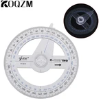 Portable Diameter 10cm Plastic 360 Degree Pointer Protractor