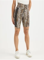 Brown Women's Short Leggings with Animal Pattern adidas Originals - Women