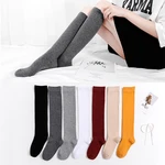 Harajuku Retro Women Cotton Autumn Winter Long Socks Casual Thick Warm Sock Lady Gift White Black Yellow Grey Red School Girl