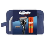 GILLETTE Cestovní sada ProGlide - holiaci strojček + náhradná holiaca hlava + gél