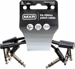 Dunlop MXR DCISTR03R Ribbon TRS Cable 3 Pack 8 cm Zalomený - Zalomený Patch kábel