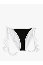 Koton Brazilian Bikini Bottoms with Tie-Up Detail, Basic Normal Waist.