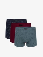 Boxer shorts Atlantic 3MH-025 A'3 S-3XL navy-wine-emerald 01