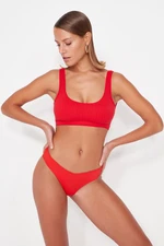 Trendyol Red V-Cut High Leg Bikini Bottoms