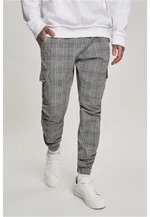 AOP Glencheck Cargo Jog Pants White/Black