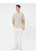 Koton Polo T-Shirt with Short Sleeves and Buttons