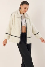 Bigdart 5173 Lined Plush Jacket - Ecru