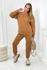 Cotton set Hoodie + Trousers Camel