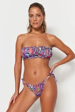 Trendyol Abstract Patterned Tunnel Regular Leg Bikini Bottom