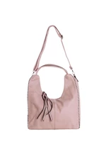 Light pink shoulder bag with adjustable strap