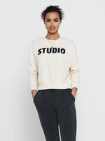 Cream sweatshirt with ONLY Edith - Women