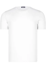 T8569 DEWBERRY BIKE COLLAR MEN'S T-SHIRT-PLAIN WHITE