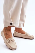 Women's classic suede moccasins beige Corinell