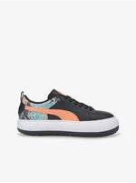 Black Womens Leather Sneakers Puma Mayu - Women