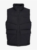 Black Men's Quilted Vest Jack & Jones Vester - Men