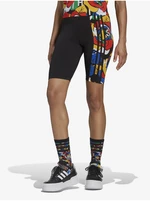 Black Women's Patterned Short Leggings adidas Originals - Women