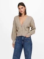 Beige Women's Ribbed Cardigan ONLY Katia - Women