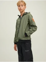 Khaki Boys Lightweight Jack & Jones Classic Waffle Hooded Jack - Boys