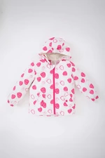 DEFACTO Baby Girls Patterned Water Repellent Hooded Coat