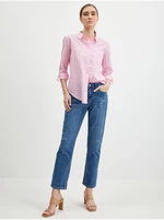 Orsay Light pink Ladies Plaid Shirt - Women