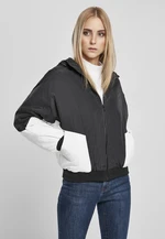 Women's padded two-tone Batwing jacket black/white