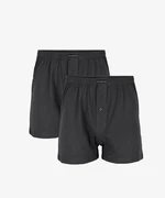 Pánské klasické boxerky ATLANTIC s knoflíčky 2PACK - graphite