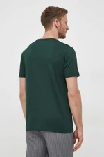 Bavlněné tričko Gant zelená barva, s aplikací