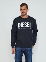 Men's Black Sweatshirt Diesel Girk-Ecologo - Men's