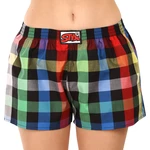 Green and black women's plaid boxer shorts Styx