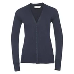 Navy blue women's pointed cardigan Russell