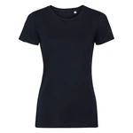 Navy Women's T-shirt Pure Organic Russell