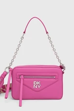 Kožená kabelka Dkny růžová barva, R41EKB91