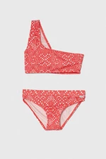 Dvoudílné dětské plavky Pepe Jeans BANDANA ASY BIKINI SET červená barva