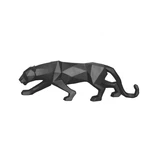 Matowa czarna figurka w kształcie pantery PT LIVING Origami Panther