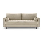 Beżowa aksamitna sofa Milo Casa Santo, 219 cm