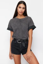 Trendyol Black Denim Mini Shorts