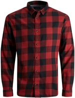 Jack&Jones Pánska košeľa JJEGINGHAM Slim Fit 12181602 Brick Red L