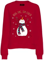 ONLY Dámsky sveter ONLY DA Regular Fit 15270956 Urban Red SNOWMAN M