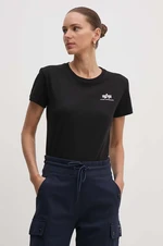 Bavlněné tričko Alpha Industries Basic černá barva, 196054.03-black