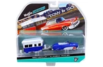 1950 Mercury with Alameda Trailer Blue / White Tow &amp; Go 1/64 Diecast Model by Maisto