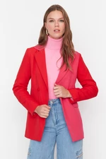 Trendyol Red Bi-Color Lined Blazer Woven Jacket