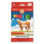 KOH-I-NOOR Pastelky TRIOCOLOR trojhranné souprava 24 ks