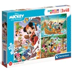 Clementoni - Puzzle 3x48 Mickey and friends