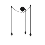 Suport de suspendare pentru abajururi Cannonball black cluster 3 Ø 12cm L 2,5 m - UMAGE