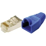 LogiLink MP0014 Konektor RJ45 CAT 5e, tienený MP0014 zástrčka, rovná  Počet pólov: 8P8C  modrá 100 ks