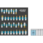 Hazet  163-407/35 inbus, štvorzub (XZN), vnútorné klinový profil, Torx súprava nástrčných kľúčov a bitov     35-dielna 1