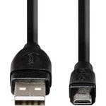 USB 2.0 kabel Hama 54562, 25.00 cm, černá
