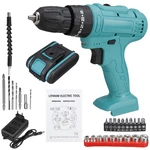 48V Impact Electric Drill 6000mAh Drill Screwdriver W/ LED Working Light W/ 1/2pc Battery