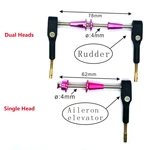 1/2/4/6PCS Dia.4mm Servo Arm Straight Rod Type Single Head/Dual Heads Adjustable Rudder Angle Rocker for Gasoline Engine